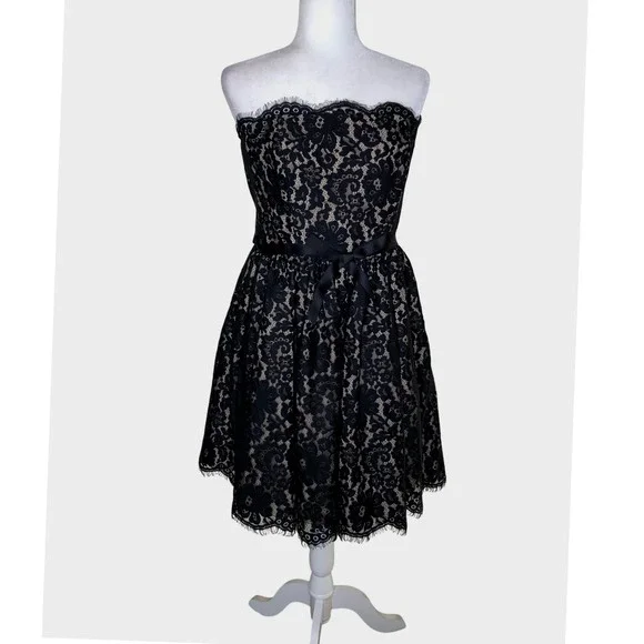 NWT Robert Rodriguez Neiman Marcus Target Black Lace Strapless Party Dress - Picture 1 of 16